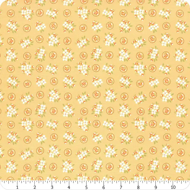 Cali & Co. Goldenrod Ring Around Posie Yardage | SKU# 29191-15 Direct From Factory
