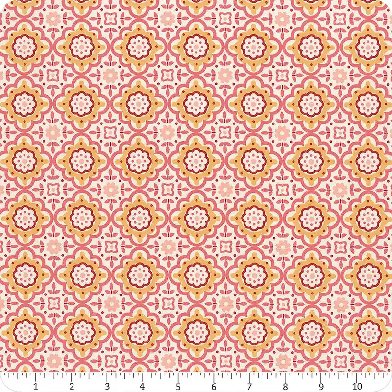 Wholesale Piece & Plenty Coral Cheerful Yardage | SKU# C15882-CORAL