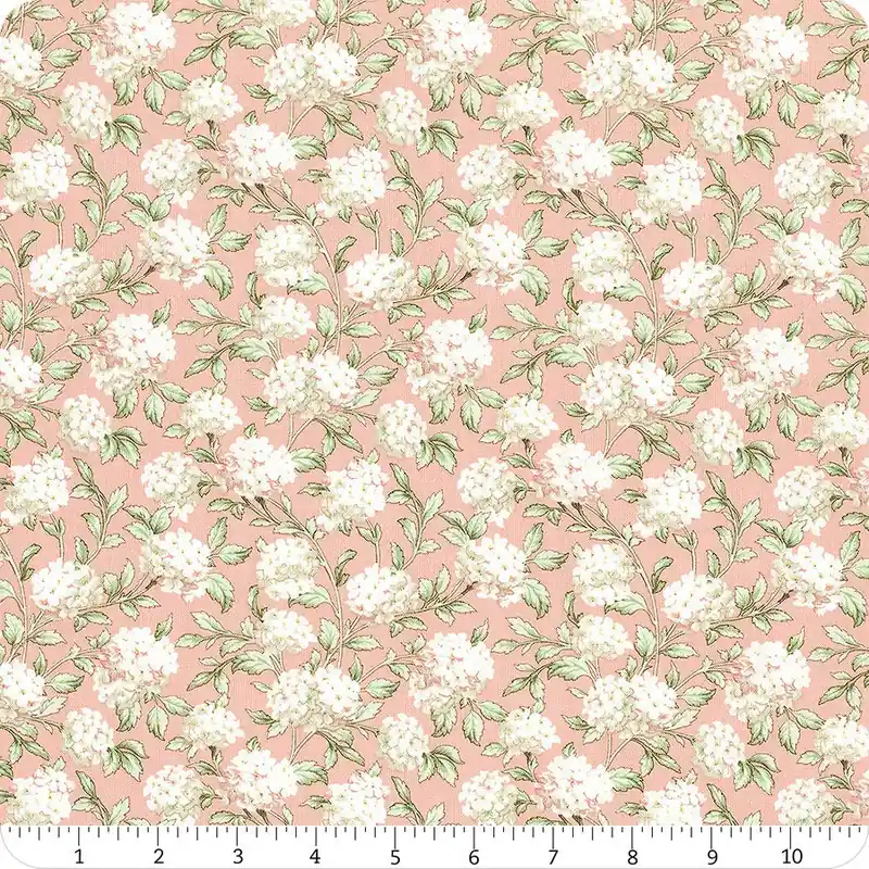 Hassle-Free Returns Regal Rose Pink Hydrangea Yardage | SKU# MAS10682-P