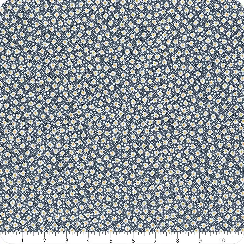 Flash Sale Dilly Dally Navy Daisy Dot Yardage | SKU# MAS10784-N