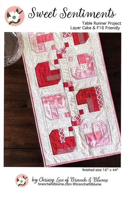 Sweet Sentiments Table Runner Pattern | Branch & Blume #BNB-2301 Next Day Delivery