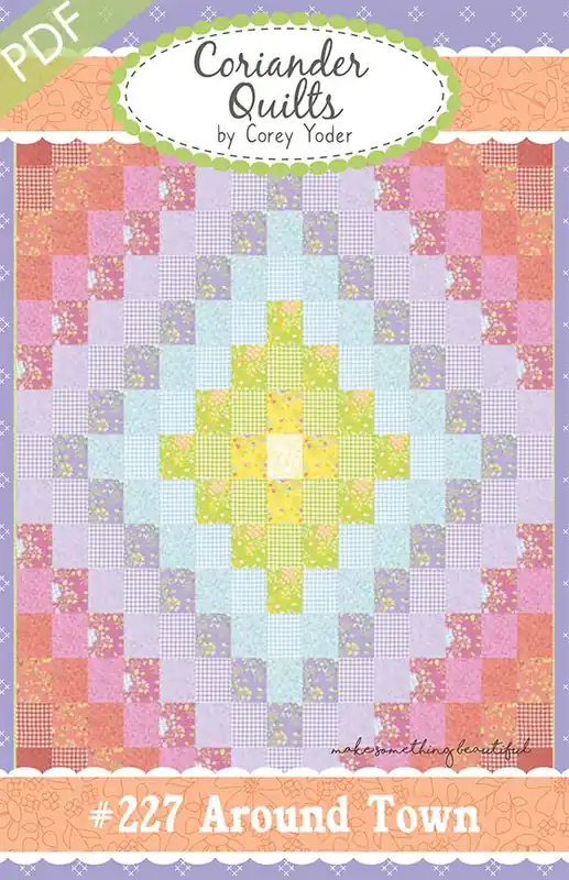 Grab Now Around Town Downloadable PDF Quilt Pattern | Coriander Quilts