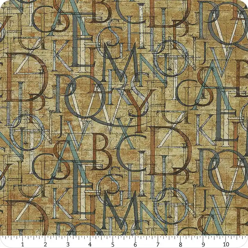 Warranty Included My Type Ochre Roman Letters Yardage | SKU# 27706-14