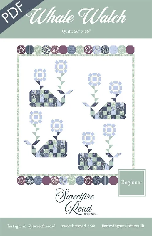 Original Whale Watch Downloadable PDF Quilt Pattern | Sweetfire Road