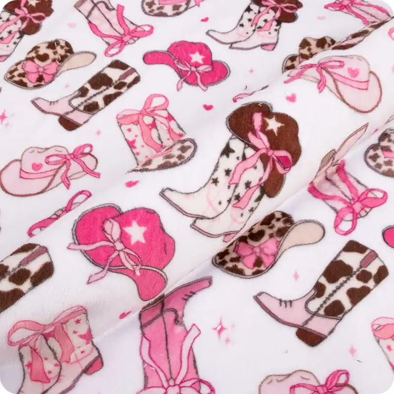 Digital Cuddle Hot Pink Fancy Boots Yardage | SKU# DCFANCYBOOTS-HOTPINK Seasonal Sale
