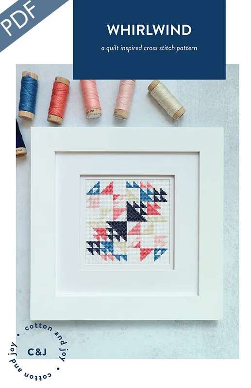 Get Yours Whirlwind Downloadable PDF Cross Stitch Pattern | Cotton and Joy