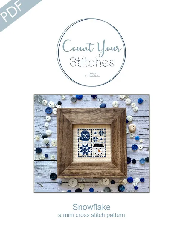 Secure Checkout Snowflake Mini Downloadable PDF Cross Stitch Pattern | Count Your Stitches Designs