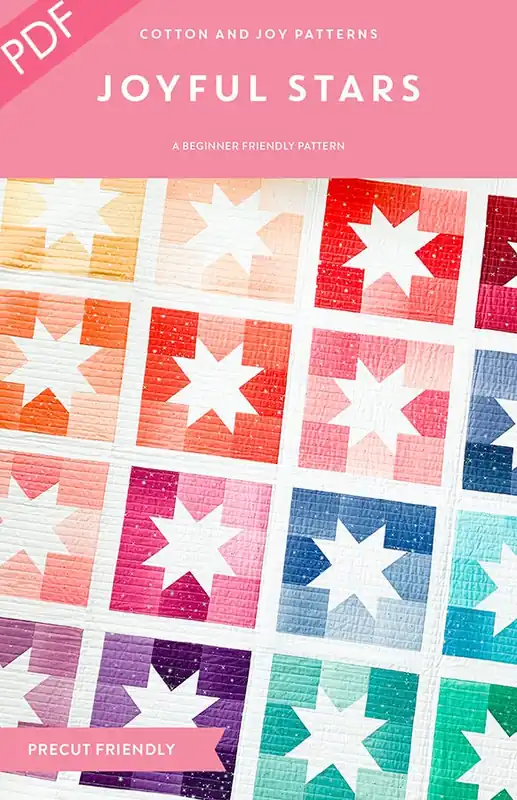 New Arrival Joyful Stars Downloadable PDF Quilt Pattern | Cotton and Joy