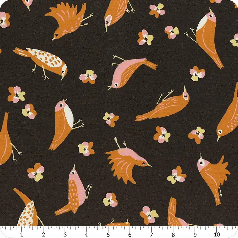 Bird is the Word Soft Black Migration Yardage | SKU# RS3076-17 Same Day Shipping