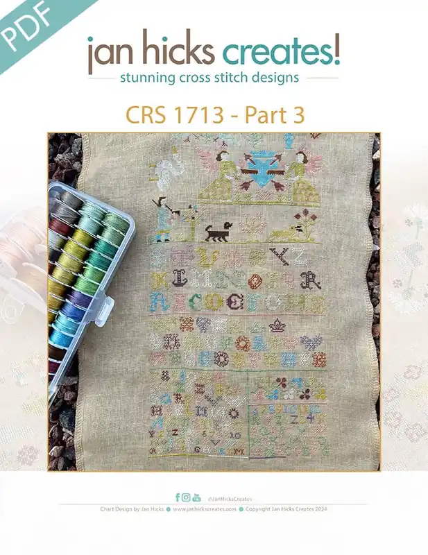 CRS 1713 - Part 3 Downloadable PDF Cross Stitch Pattern | Jan Hicks Creates! Special Offer