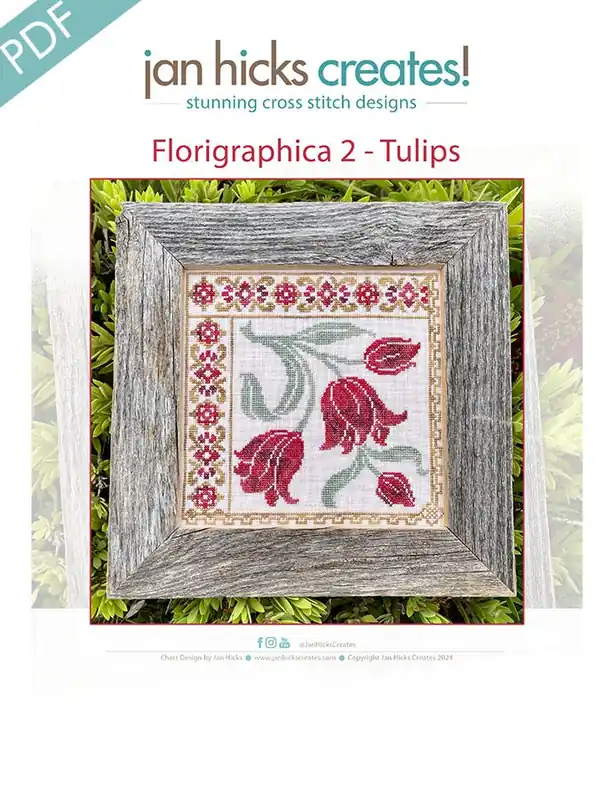 Modern Tulips - Florigraphica 2 Downloadable PDF Cross Stitch Pattern | Jan Hicks Creates!