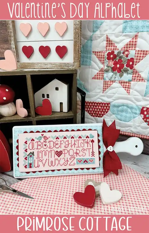 Valentine's Day Alphabet Cross Stitch Pattern | Primrose Cottage Stitches Instant Buy