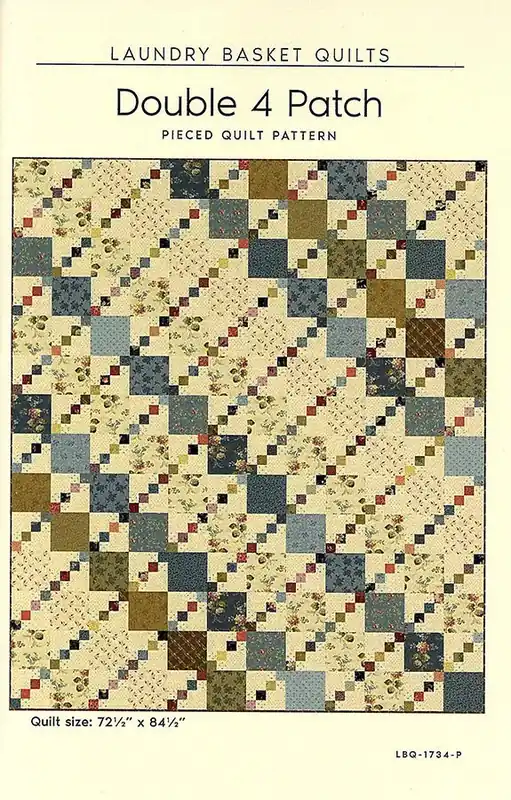 Direct From Factory Double 4 Patch Quilt Pattern | Laundry Basket Quilts #LBQ-1734-P
