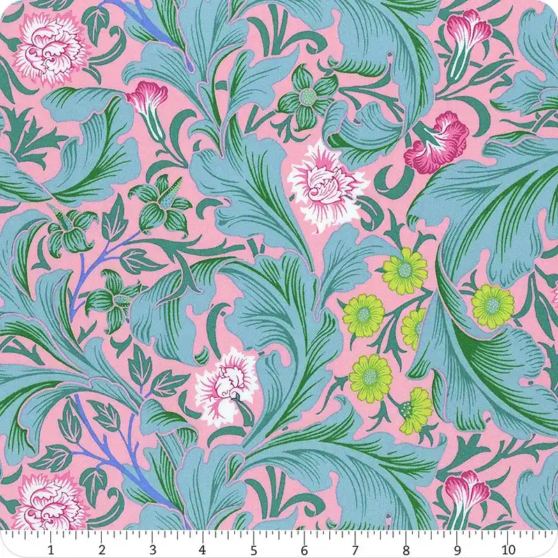 Special Offer Kaffe Fassett x Morris & Co. Aqua Leicester Yardage | SKU# PWKW011-AQUA