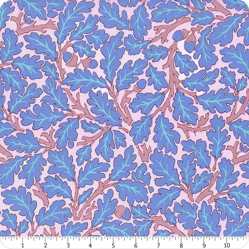 Same Day Shipping Kaffe Fassett x Morris & Co. Blue Oak Yardage | SKU# PWKW003-BLUE