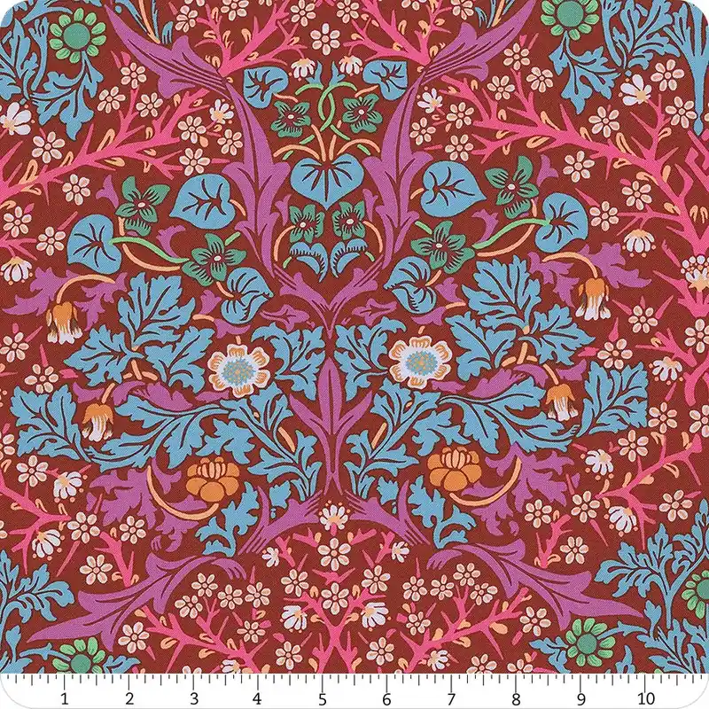 New Arrival Kaffe Fassett x Morris & Co. Brown Blackthorn Yardage | SKU# PWKW002-BROWN