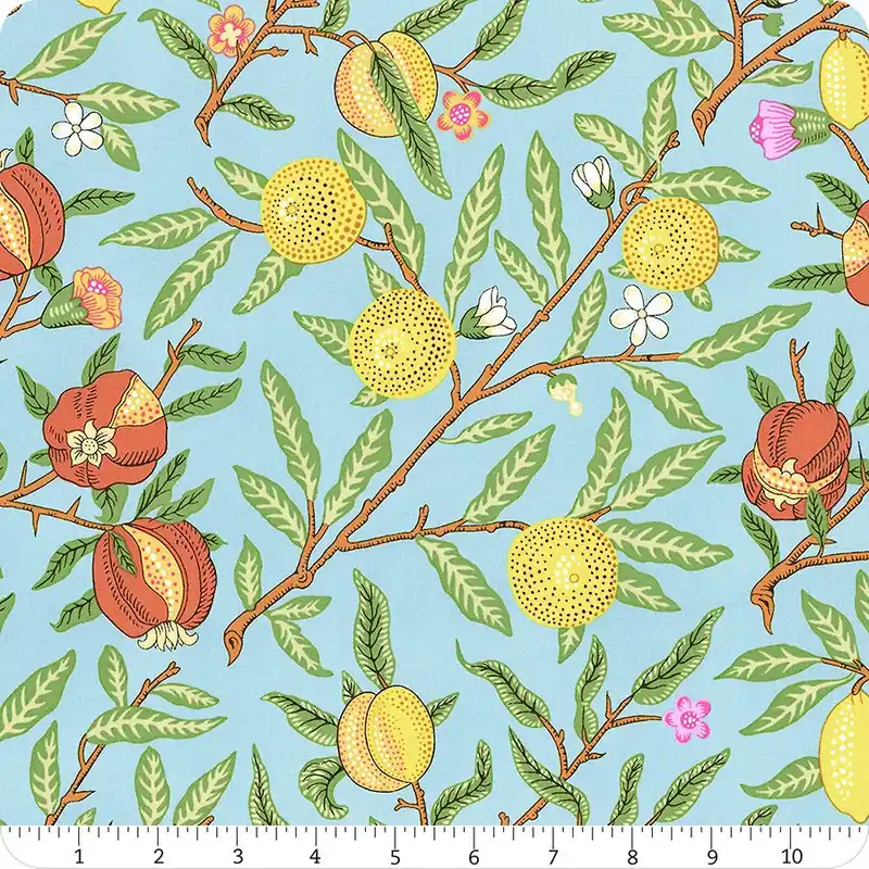 Low Price Kaffe Fassett x Morris & Co. Duck Egg Fruit Yardage | SKU# PWKW010-DUCKEGG