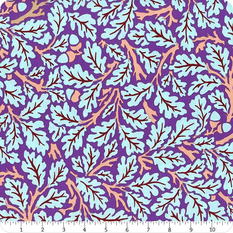 Reduced Price Kaffe Fassett x Morris & Co. Purple Oak Yardage | SKU# PWKW003-PURPLE