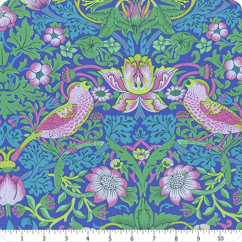 One Day Deal Kaffe Fassett x Morris & Co. Blue Strawberry Thief Yardage | SKU# PWKW013-BLUE