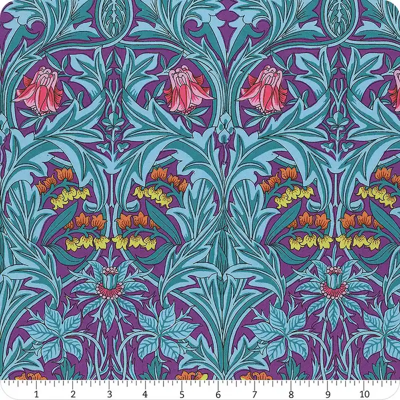 Mega Sale Kaffe Fassett x Morris & Co. Purple Bluebell Yardage | SKU# PWKW004-PURPLE