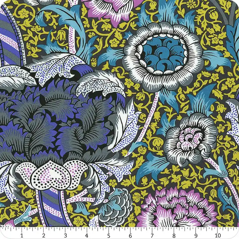 Handmade Kaffe Fassett x Morris & Co. Contrast Wandle Yardage | SKU# PWKW012-CONTRAST