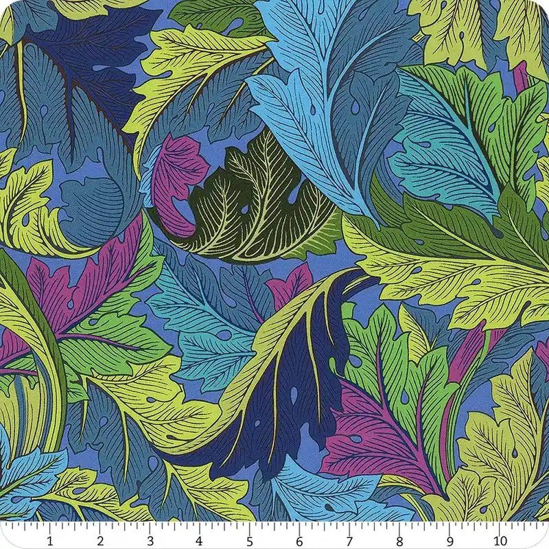 While Supplies Last Kaffe Fassett x Morris & Co. Cobalt Acanthus Yardage | SKU# PWKW006-COBALT