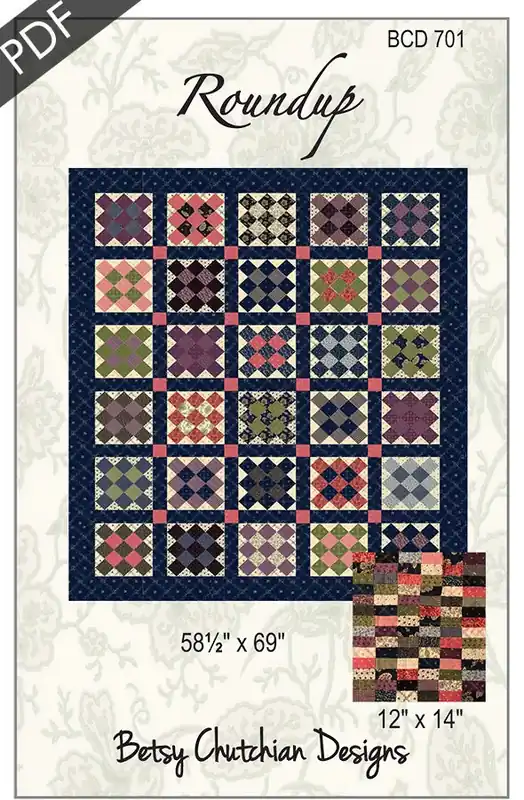Original Roundup Downloadable PDF Quilt Pattern | Betsy Chutchian Designs