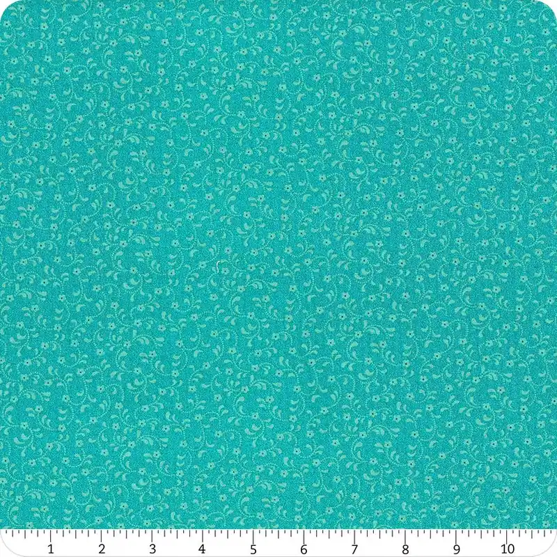 Floret Turquoise Yardage | SKU# C675-TURQUOISE Today Only