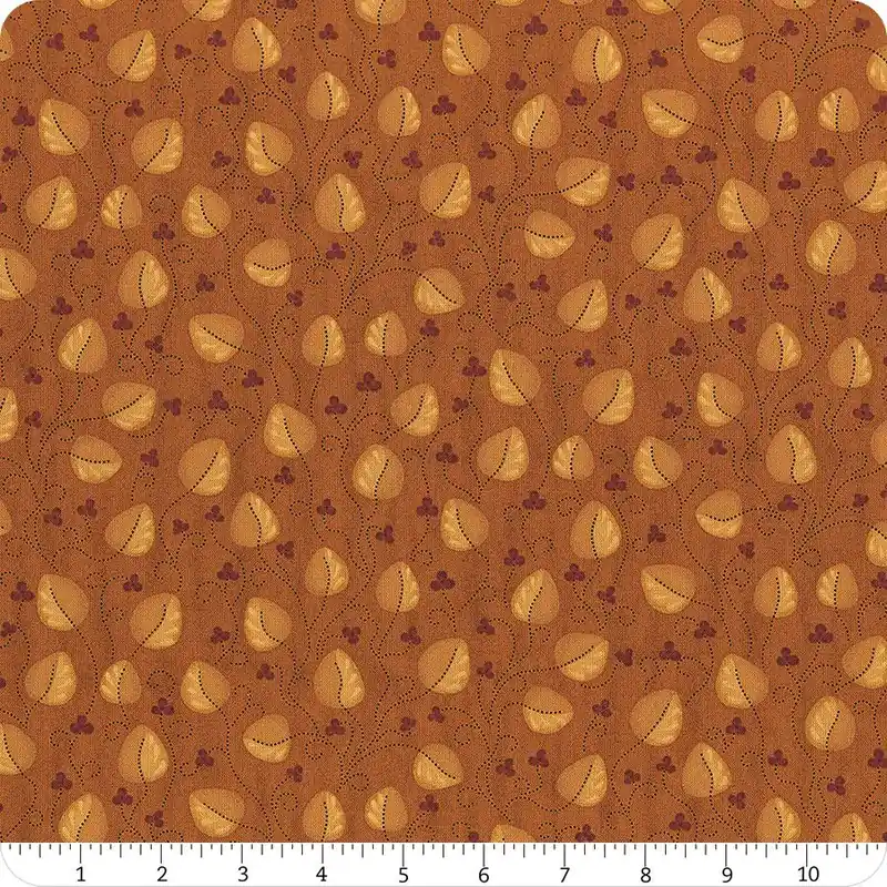 Scrap Basket Favorites Orange Meandering Leaves Yardage | SKU# 1523-30 Warranty Included