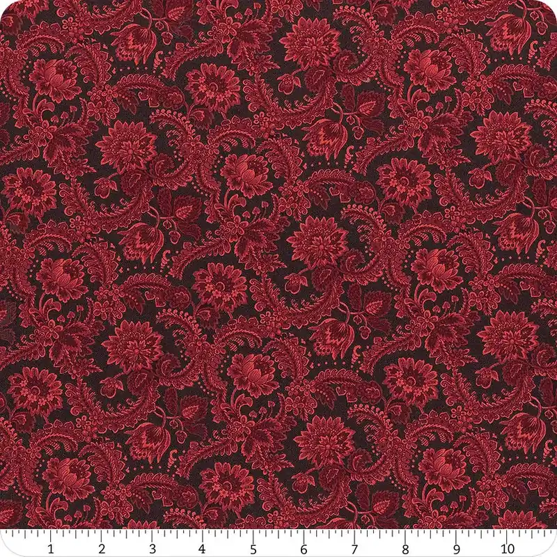 Hassle-Free Returns Scrap Basket Favorites Cranberry Fancy Foulard Yardage | SKU# 1506-88