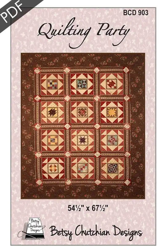 Quilting Party Downloadable PDF Quilt Pattern | Betsy Chutchian Designs Viral