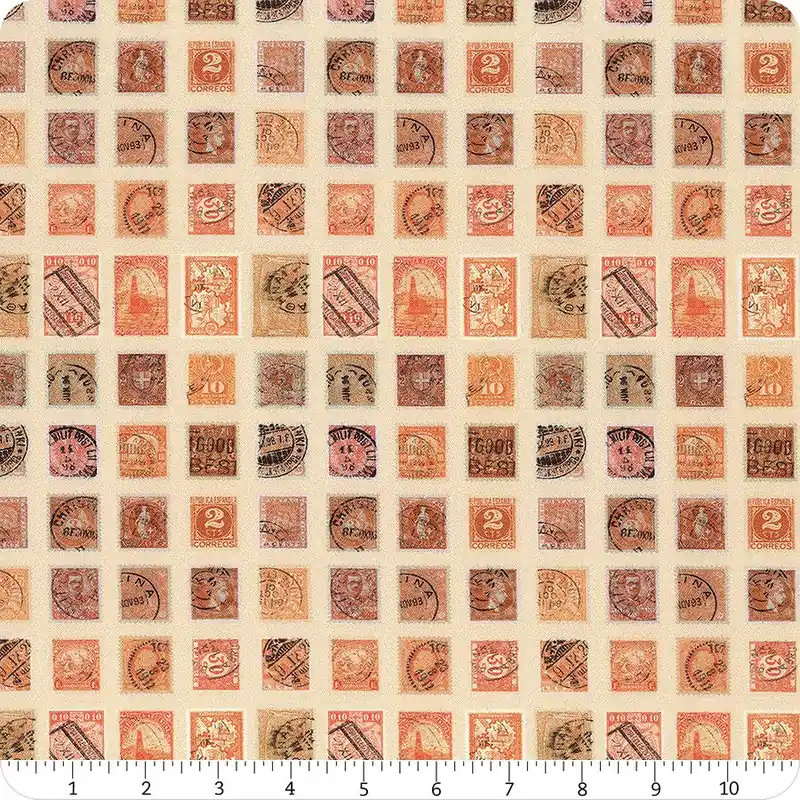 Special Discount Eclectic Elements Palette Orange Stamps Yardage | SKU# PWTH231-ORANGE