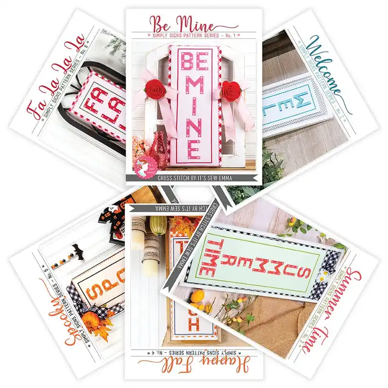 Simply Signs Cross Stitch Pattern Set | It's Sew Emma Free Returns