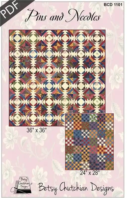 Secure Checkout Pins and Needles Downloadable PDF Quilt Pattern | Betsy Chutchian Designs