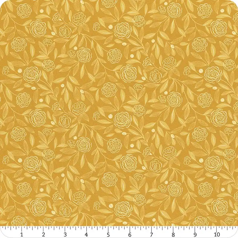 Joys of Spring Sunrise Orange Camelias Charm Yardage | SKU# CC48-2 Original