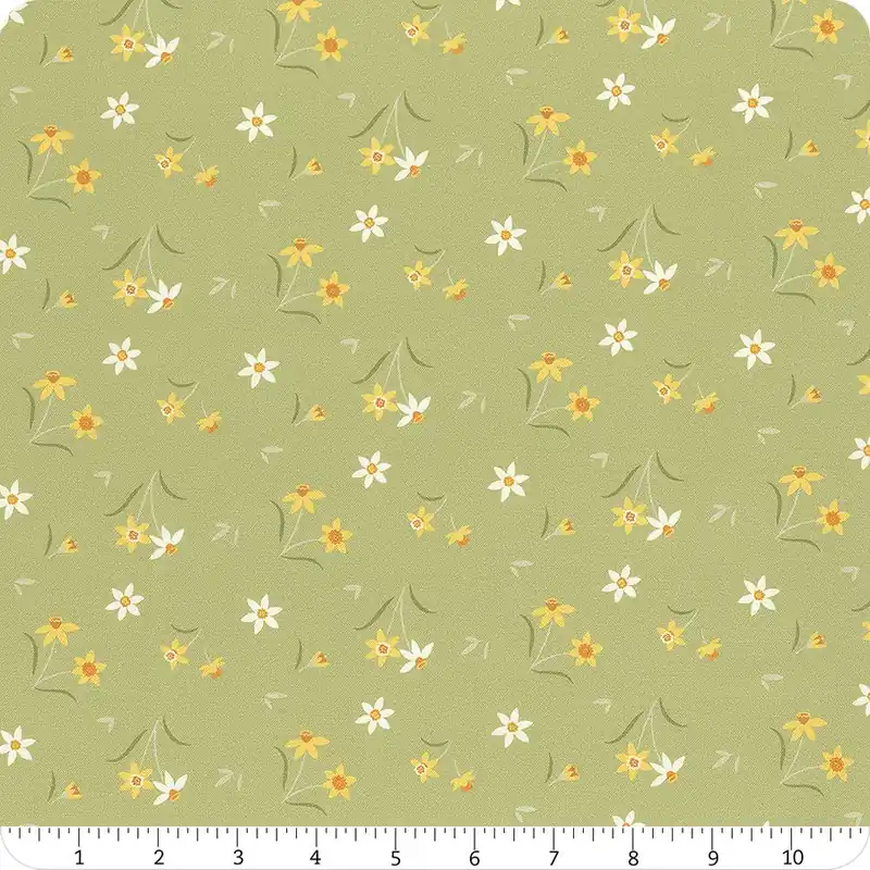 Joys of Spring Spring Green Daffodil Delight Yardage | SKU# CC49-3 Final Sale