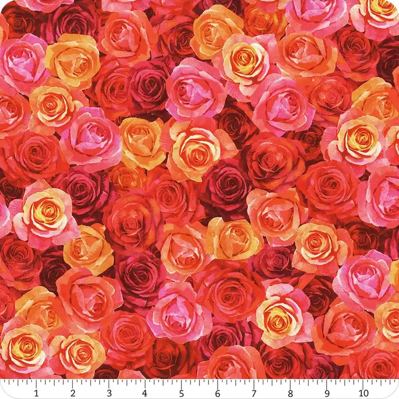 Flower Shoppe Valentine Rose Digitally Printed Yardage | SKU# W5476-599 Today Only