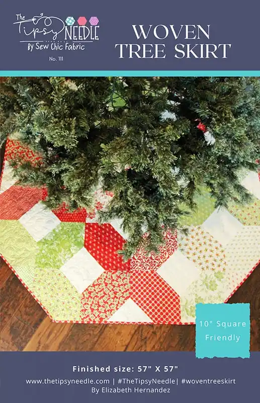 New Release Woven Tree Skirt Quilt Pattern | The Tipsy Needle #TTN-111