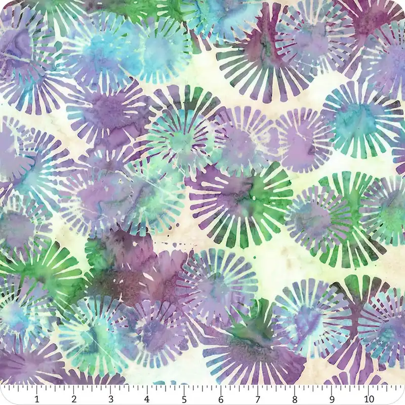 Bedazzled! Expressions Batiks Lilac Mint Poofs Yardage | SKU# BT23141-182 Trending