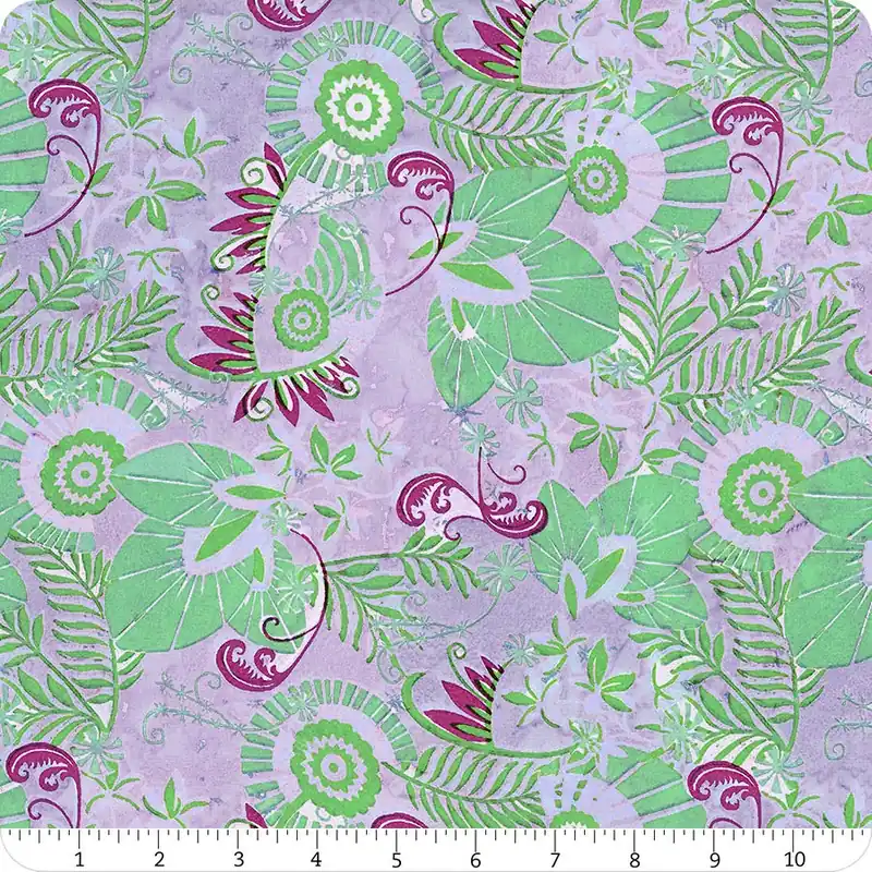Fast Shipping Bedazzled! Expressions Batiks Lilac Mint Bedazzled Yardage | SKU# BT23140-182