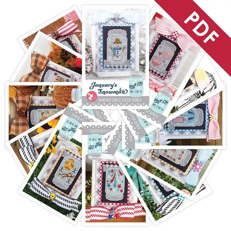 Super Sale Shelf Life Downloadable PDF Cross Stitch Pattern Set | It's Sew Emma