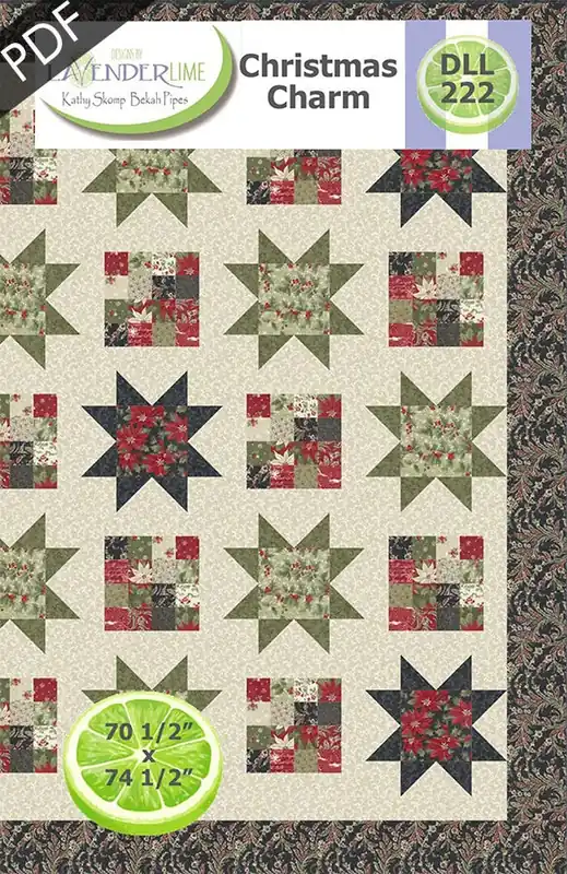 Christmas Charm Downloadable PDF Quilt Pattern | Designs by Lavender Lime Buy Direct
