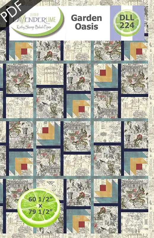 Secure Checkout Garden Oasis Downloadable PDF Quilt Pattern | Designs by Lavender Lime