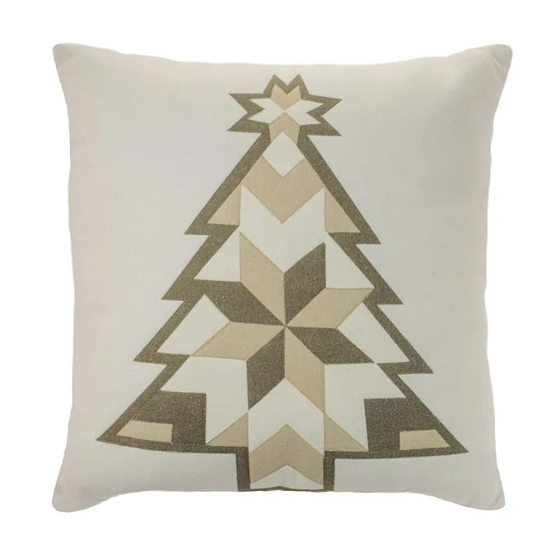 16" Quilt Block Christmas Tree Pillow High Quality