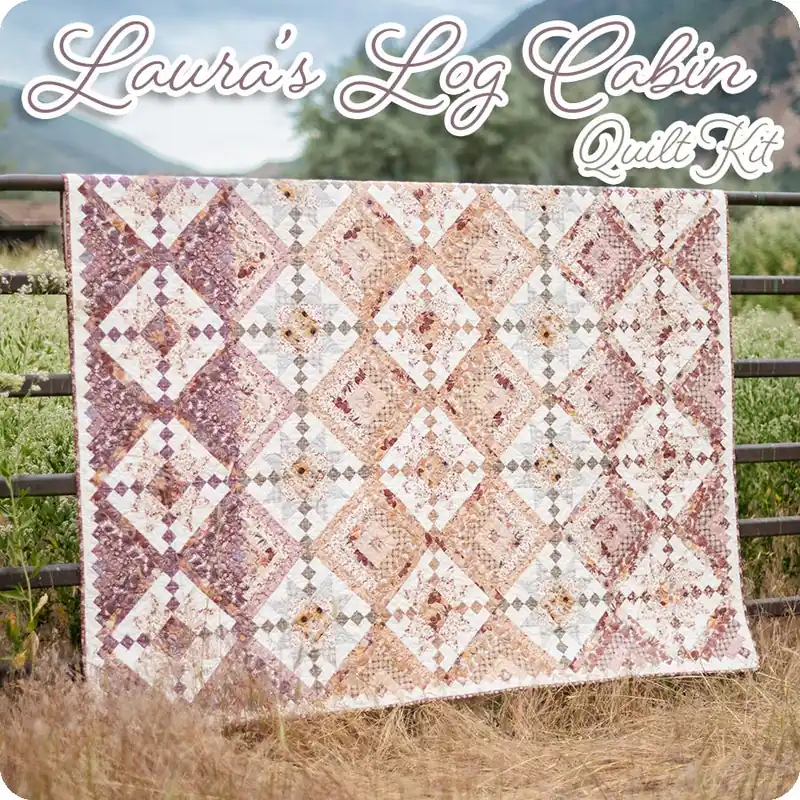 Laura's Log Cabin Quilt Kit | Featuring Evening on the Prairie by Modern Prairie Luxury