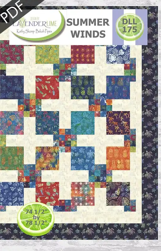 Cheap Summer Winds Downloadable PDF Quilt Pattern | Designs by Lavender Lime