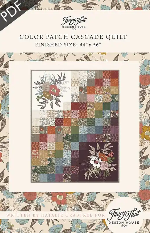 Fan Favorite Color Patch Cascade Downloadable PDF Quilt Pattern | Fancy That Design House