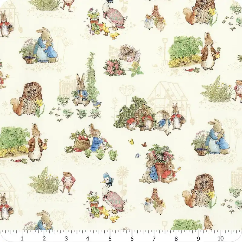 Peter Rabbit & Friends Cloud Characters Digitally Printed Yardage | SKU# CD15861-CLOUD Original