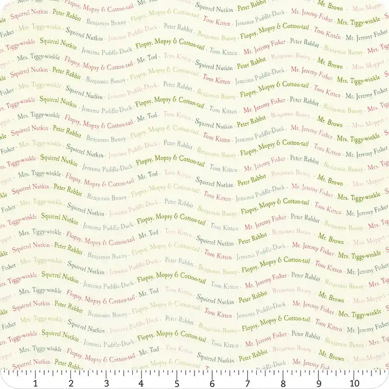 Peter Rabbit & Friends Cloud Text Yardage | SKU# C15866-CLOUD Today Only