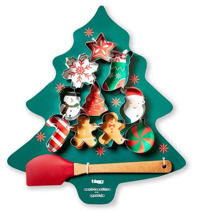 Set of 11 Christmas Cookie Cutters and Spatula Gift Set Don’t Miss Out
